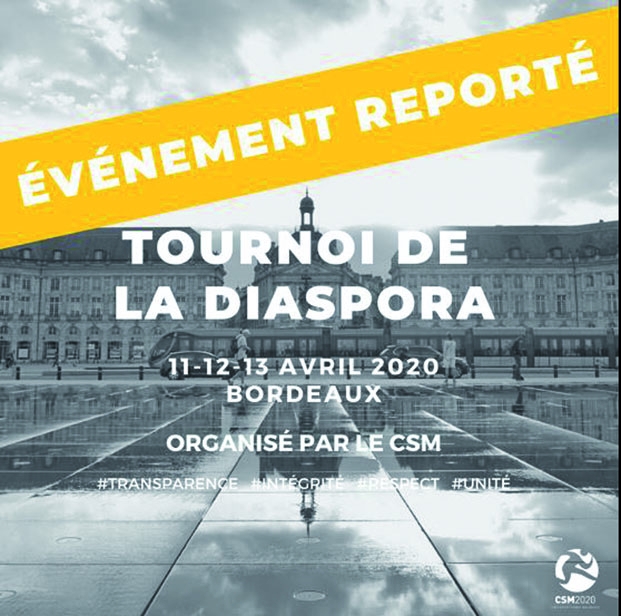 Tournoi de la diaspora - L&#039;évènement reporté par CSM