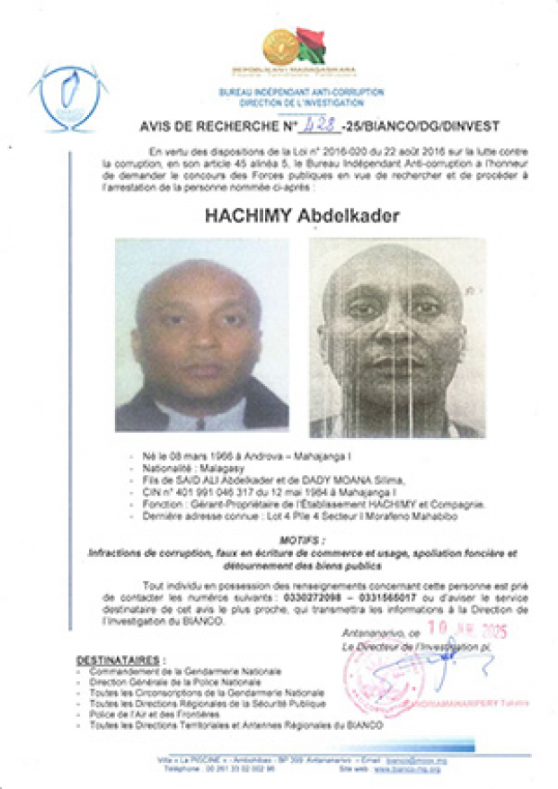 Spoliation foncière et détournement de biens publics - L’ex-député Hachimy Abdelkader recherché