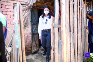 Mialy Rajoelina à Ambohimanatrika - Visite dans les foyers des sinistrés