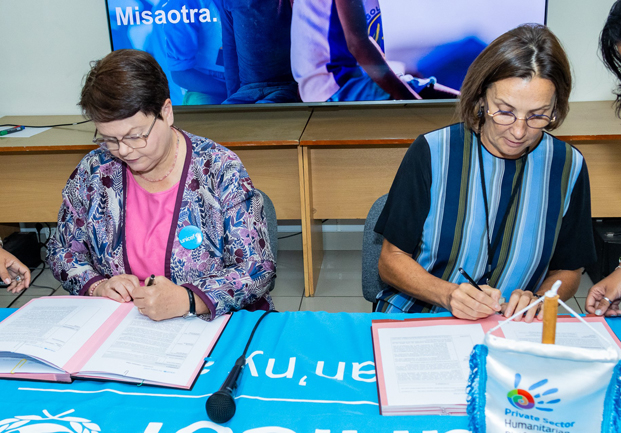 Lors de la signature du protocole d’accord entre l’UNICEF et la PHSP, hier à Andraharo