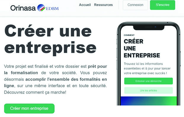 Déploiement de la plateforme « Orinasa » - Le délai de création d’une société passe de 4 jours à 48 heures