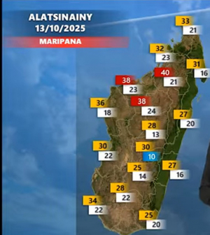 Météo -  La température maximale pourrait atteindre 40° C