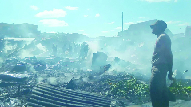 Incendie à Anosibe Ouest - Une cinquantaine de maisons en proie aux flammes
