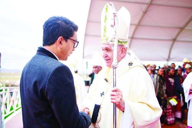 Palais d’Iavoloha  - Andry Rajoelina réitère son engagement devant le Pape