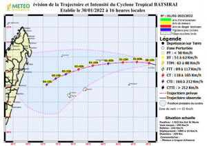 Cyclone tropical Batsirai - Une menace potentielle pour la côte-est !