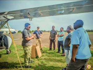 Un drone tactique, acheminant des rations de « Plumpy Sup » pour lutter contre la malnutrition dans les zones difficiles d&#039;accès de la Région d’Atsimo-Atsinanana