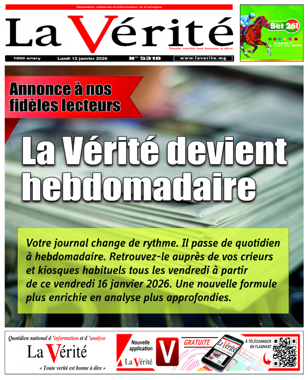 Annonce &agrave; nos fid&egrave;les lecteurs - La V&eacute;rit&eacute; devient hebdomadaire