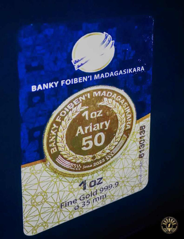 Cinquantenaire de la Banque centrale - Madagascar lance sa première monnaie d&#039;or