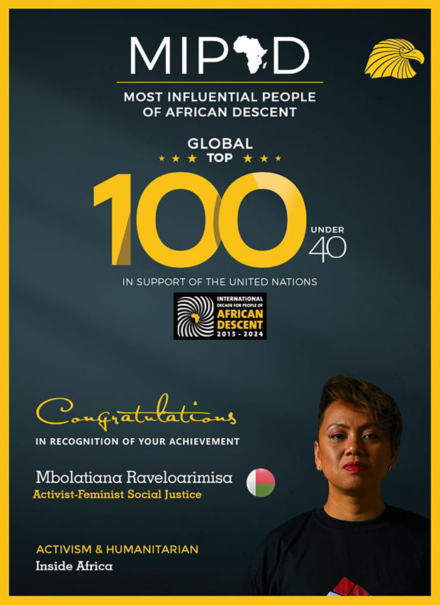 Descendants africains influents - Mbolatiana Raveloarimisa dans le Top 100