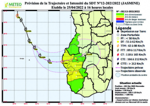 Forte tempête tropicale Jasmine - Atterrissage entre Morombe et St Augustin ce soir !