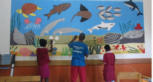 Protection des espèces marines - Les peintures murales pour sensibiliser les élèves
