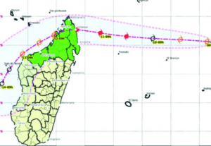 Tempête tropicale Dikeledi - Alerte verte pour la partie Nord-est de Madagascar