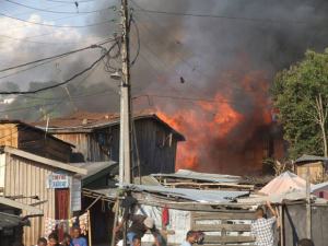 Incendie à Besarety - 9 habitations complètement détruites