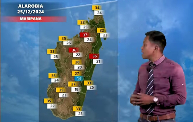 La température maximale sera de 36° C pour le jour de Noël 